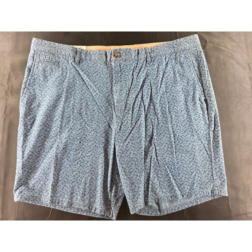 Johnnie-O Mens Blue Chambray Palm Tree Print Shorts Size 40 JMSH1860 NEW